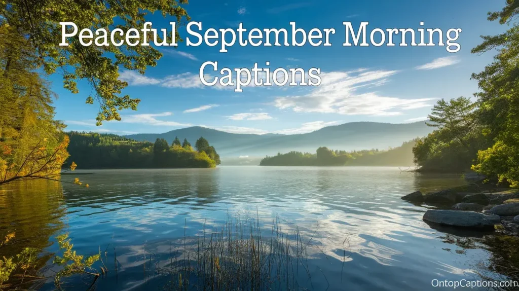 Peaceful September Morning Captions