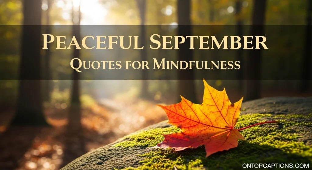 Peaceful September Quotes for Mindfulness