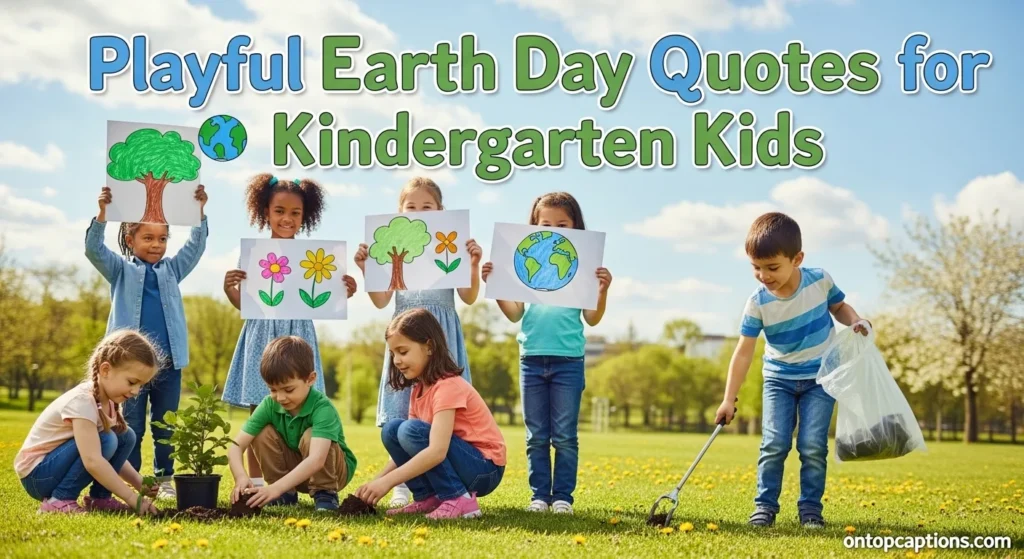Playful Earth Day Quotes for Kindergarten Kids