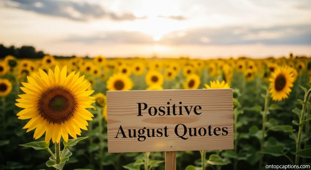 Positive August Quotes