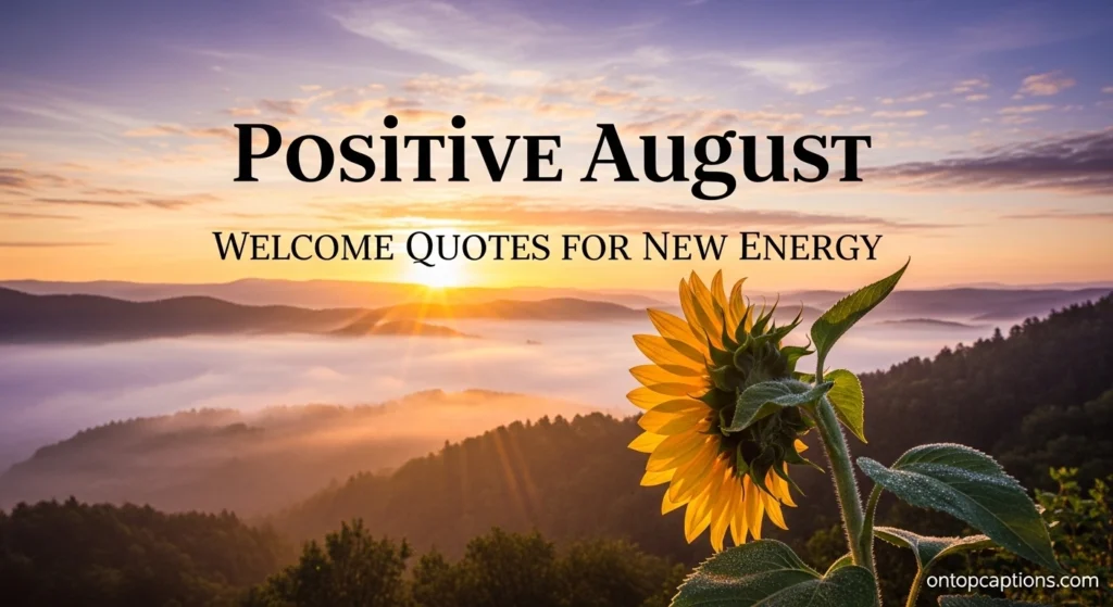Positive August Welcome Quotes for New Energy