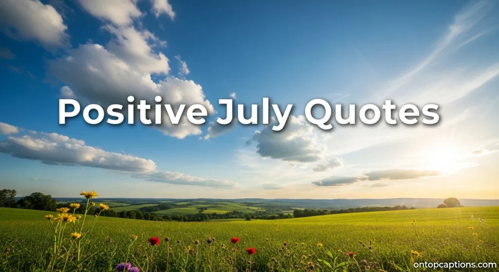 Positive July Quotes