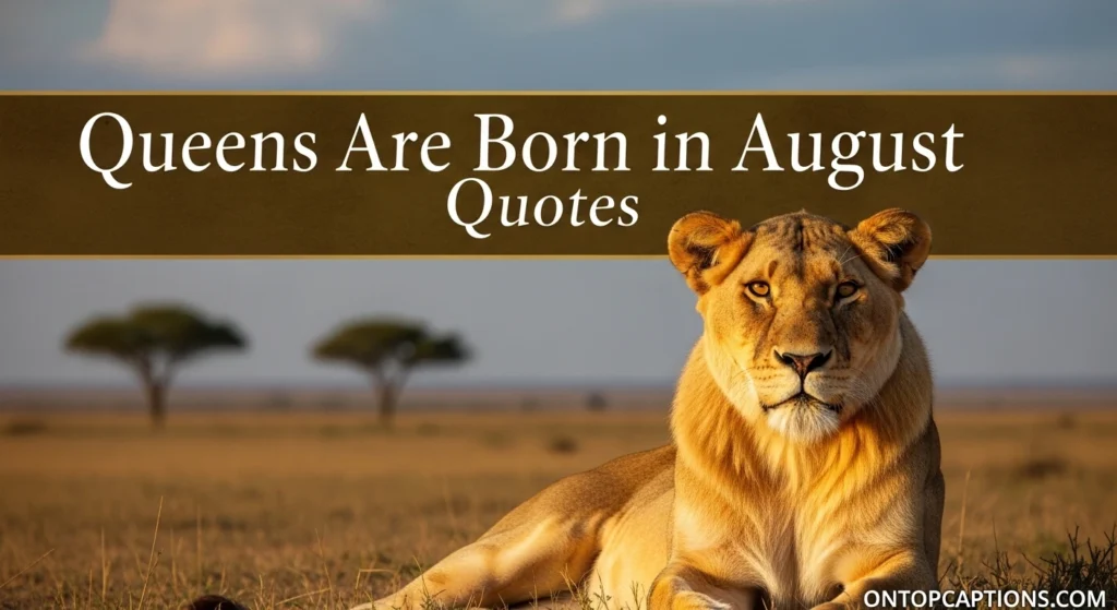 Queens Are Born in August Quotes