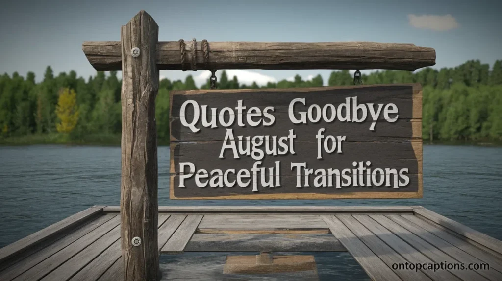  Quotes Goodbye August for Peaceful Transitions