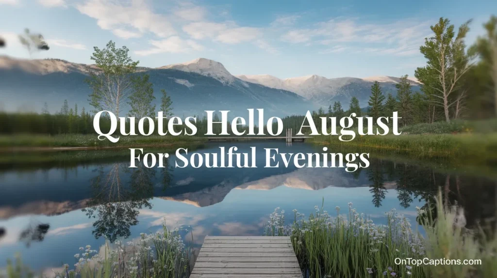 Quotes Hello August for Soulful Evenings