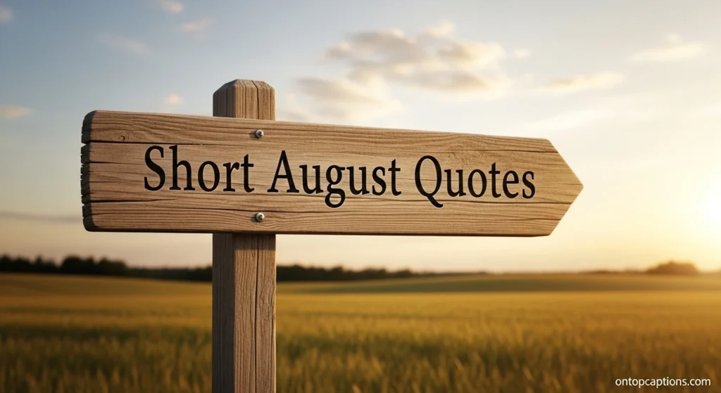 Short August Quotes
