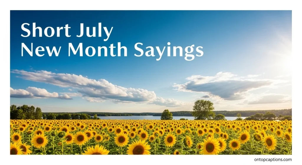 Short July New Month Sayings