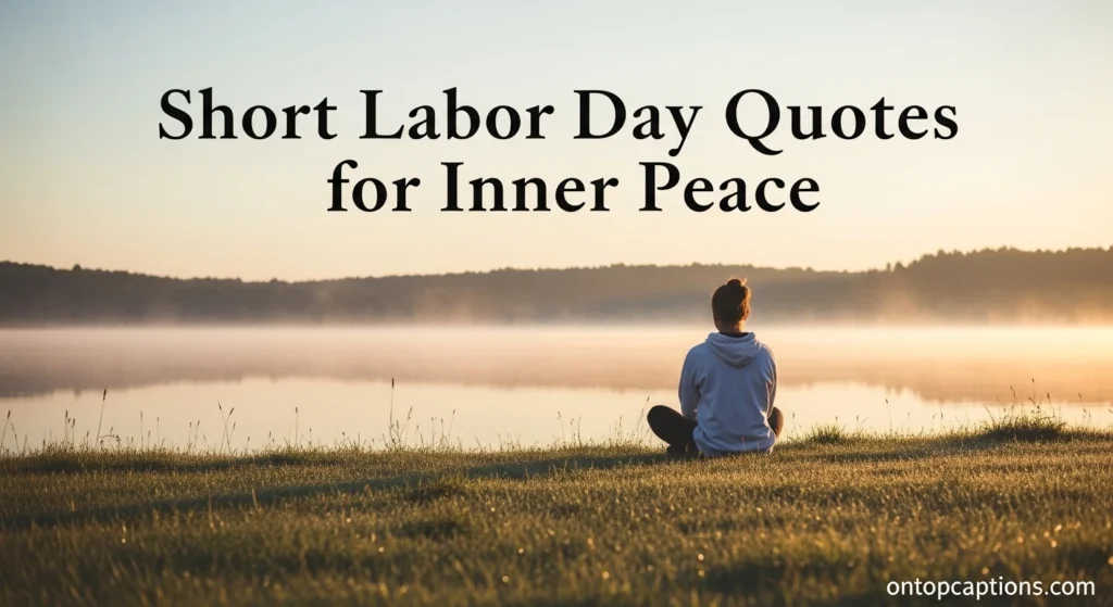 Short Labor Day Quotes for Inner Peace