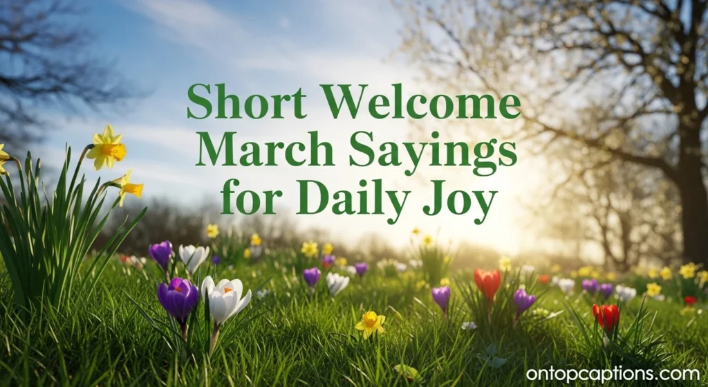 Short Welcome March Sayings for Daily Joy