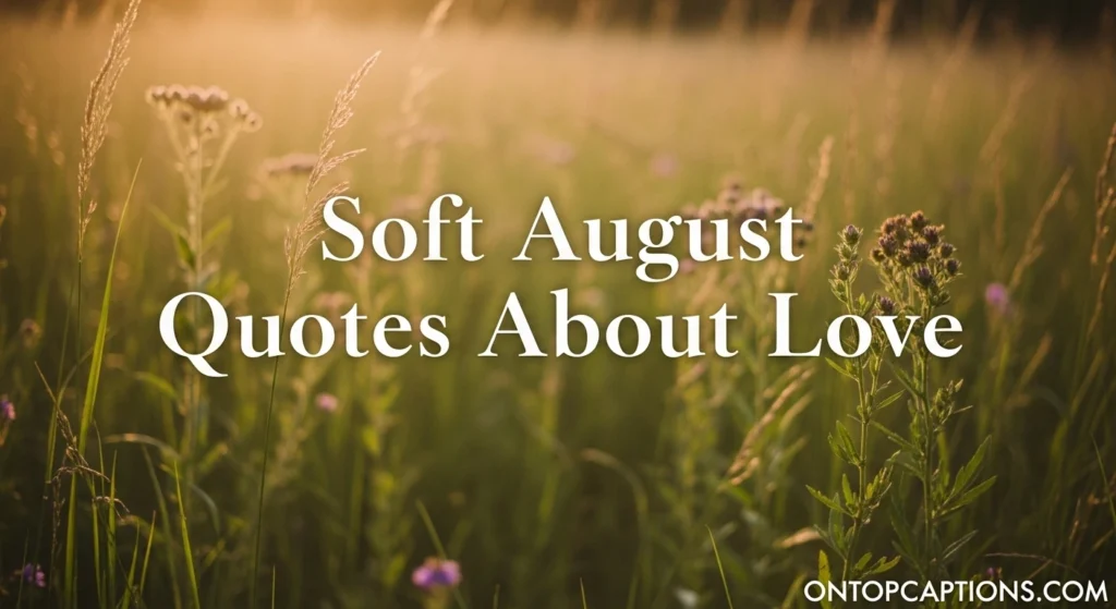 Soft August Quotes About Love