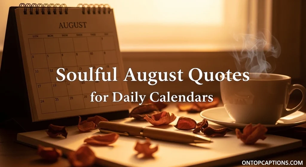 Soulful August Quotes for Daily Calendars