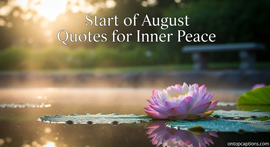 Start of August Quotes for Inner Peace