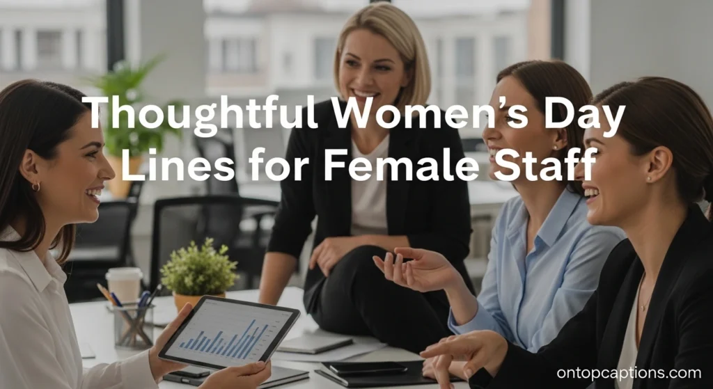 Thoughtful Women’s Day Lines for Female Staff