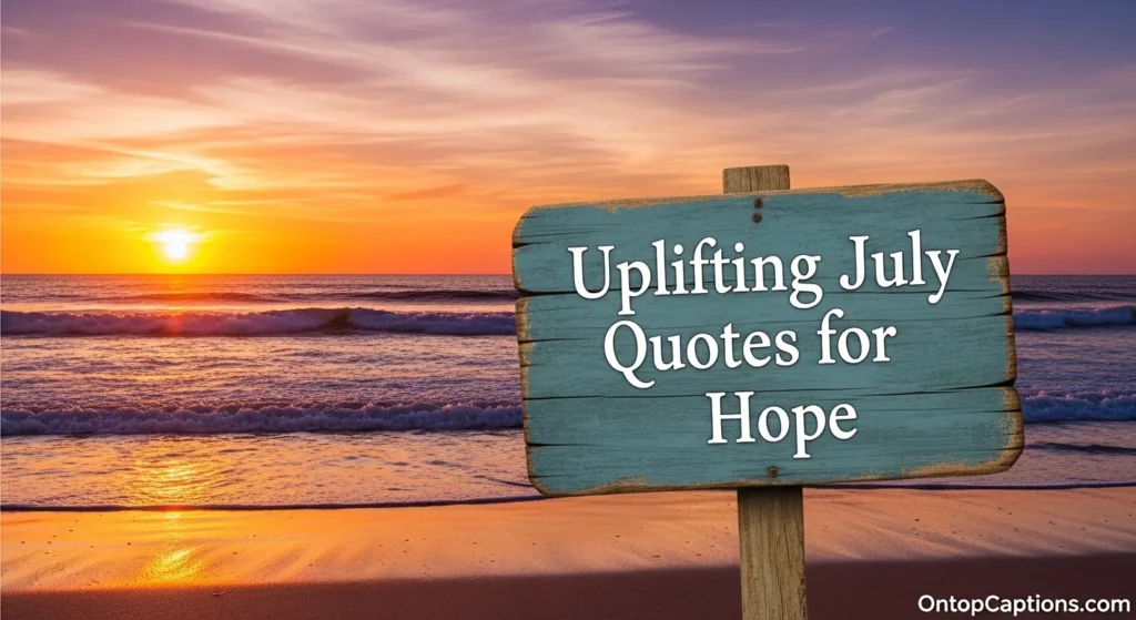 Uplifting July Quotes for Hope