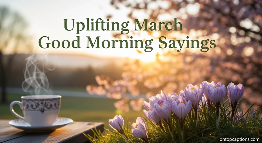 Uplifting March Good Morning Sayings