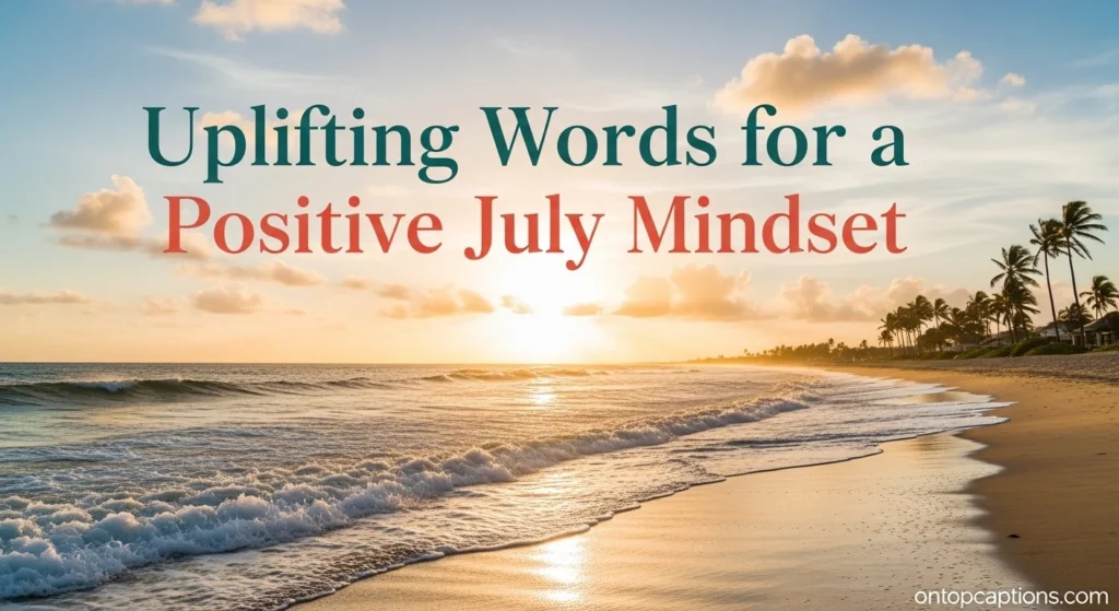 Uplifting Words for a Positive July Mindset