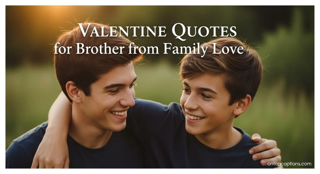 Valentine Quotes for Brother from Family Love