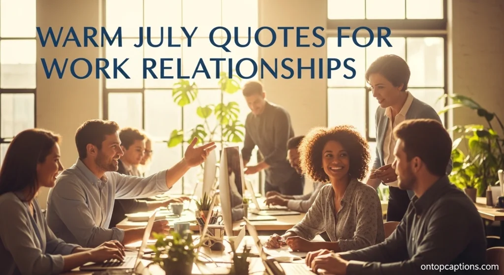 Warm July Quotes for Work Relationships