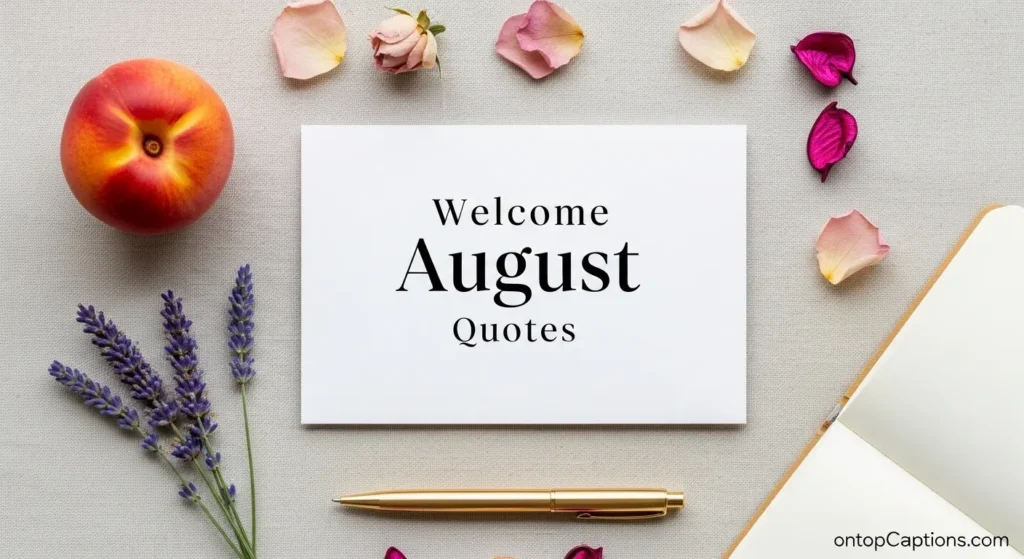Welcome August Quotes