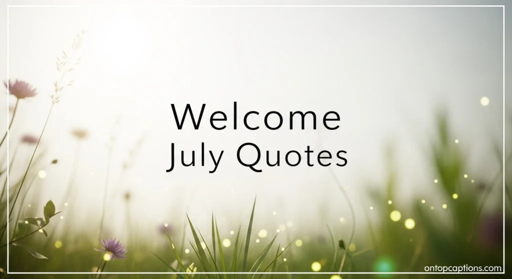 Welcome July Quotes