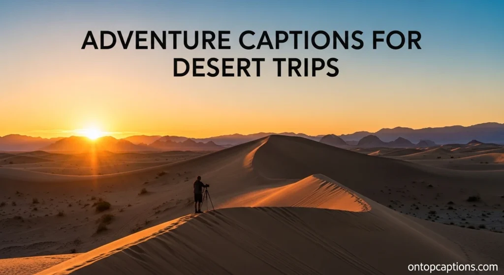 Adventure Captions for Desert Trips