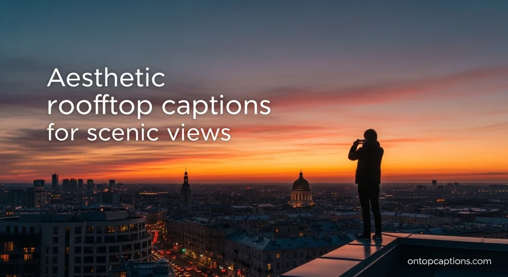Aesthetic rooftop captions for scenic views