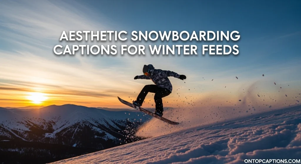 Aesthetic Snowboarding Captions for Winter Feeds