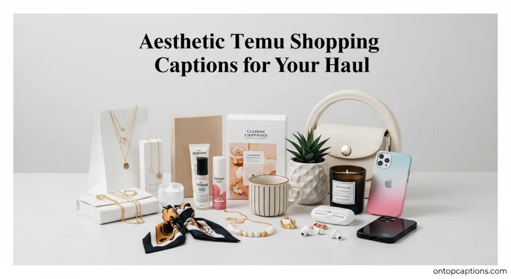 Aesthetic Temu Shopping Captions for Your Haul
