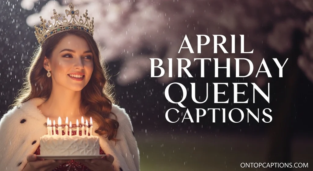 April Birthday Queen Captions