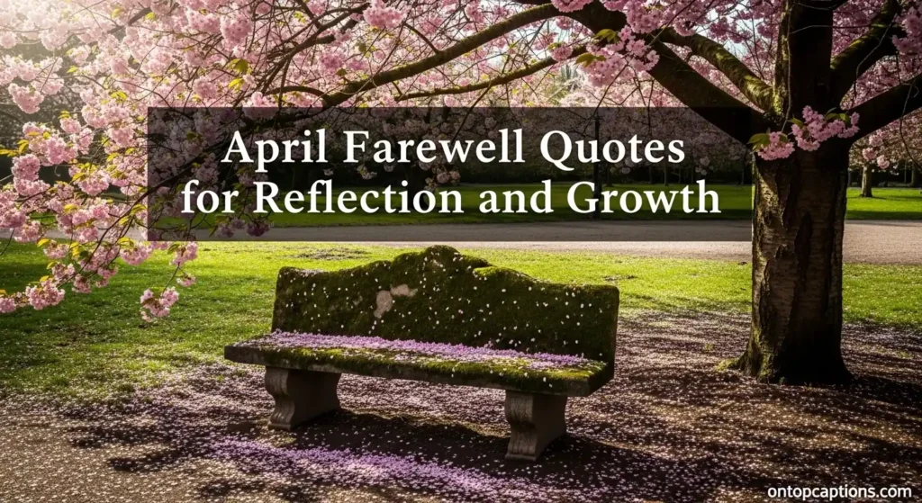 April Farewell Quotes for Reflection and Growth