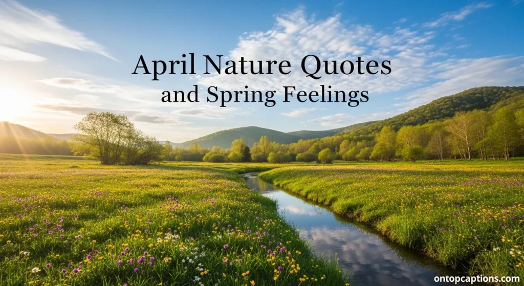 April Nature Quotes and Spring Feelings