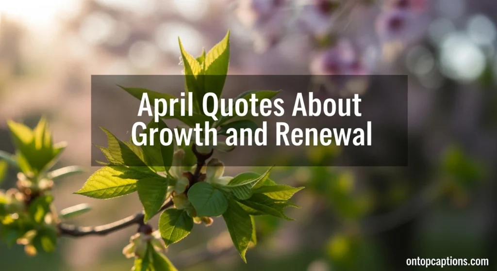 April Quotes About Growth and Renewal