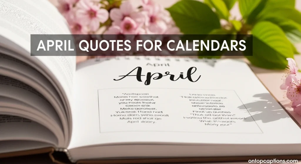 April Quotes for Calendars