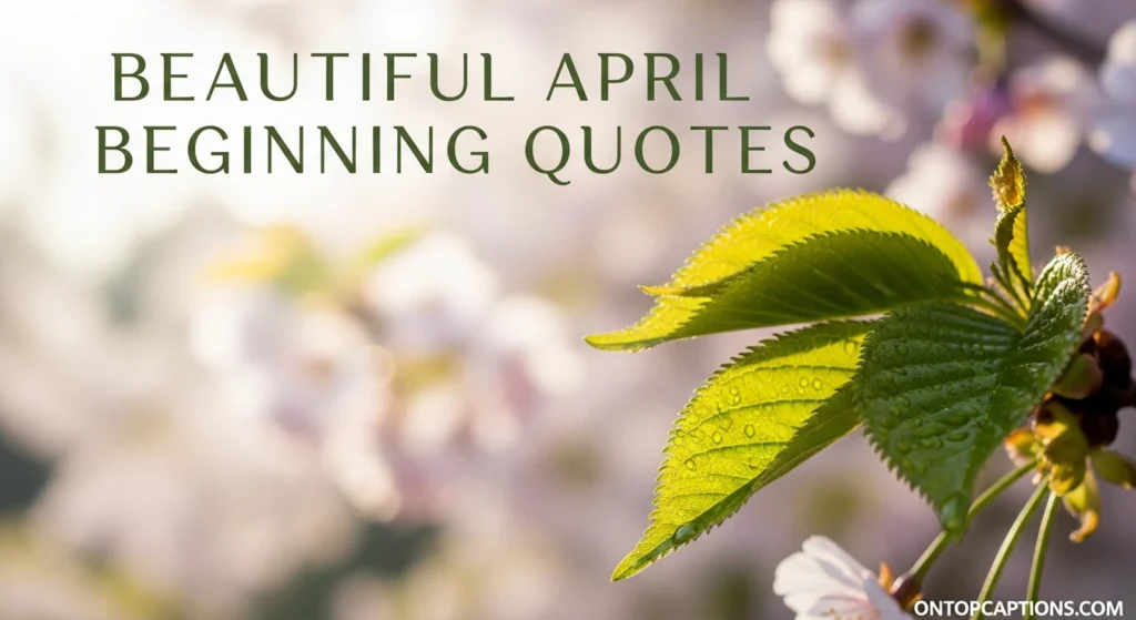 Beautiful April Beginning Quotes