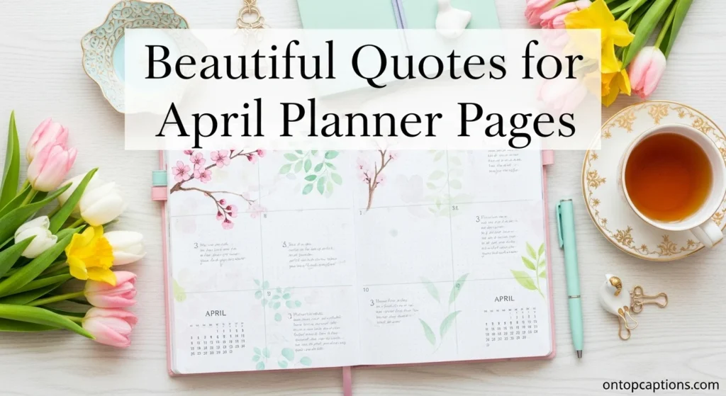 Beautiful Quotes for April Planner Pages