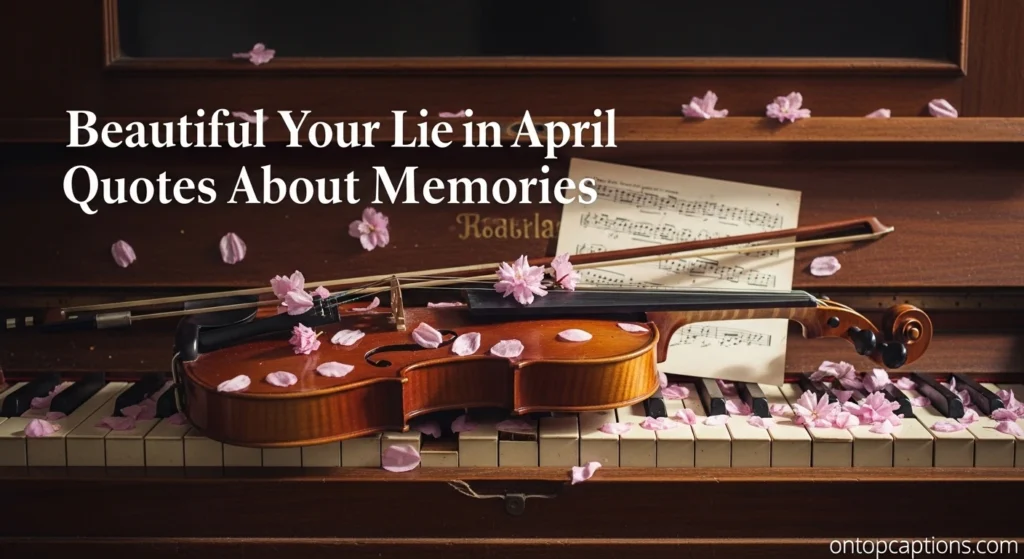 Beautiful Your Lie in April Quotes About Memories