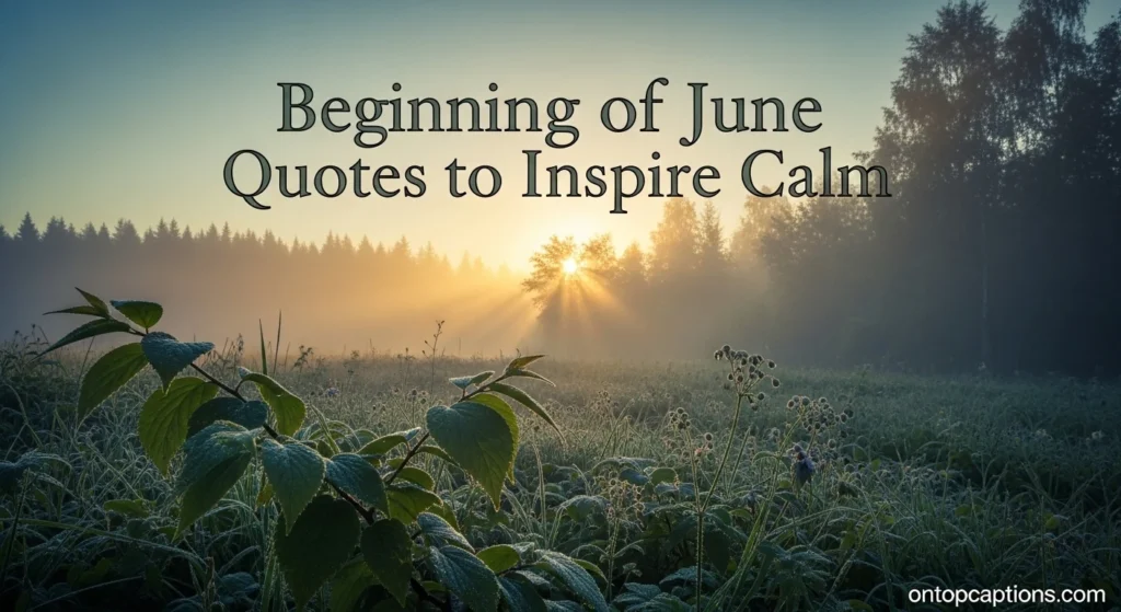 Beginning of June Quotes to Inspire Calm