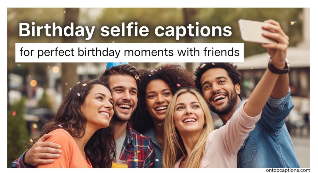 Birthday selfie captions for perfect birthday moments with friends