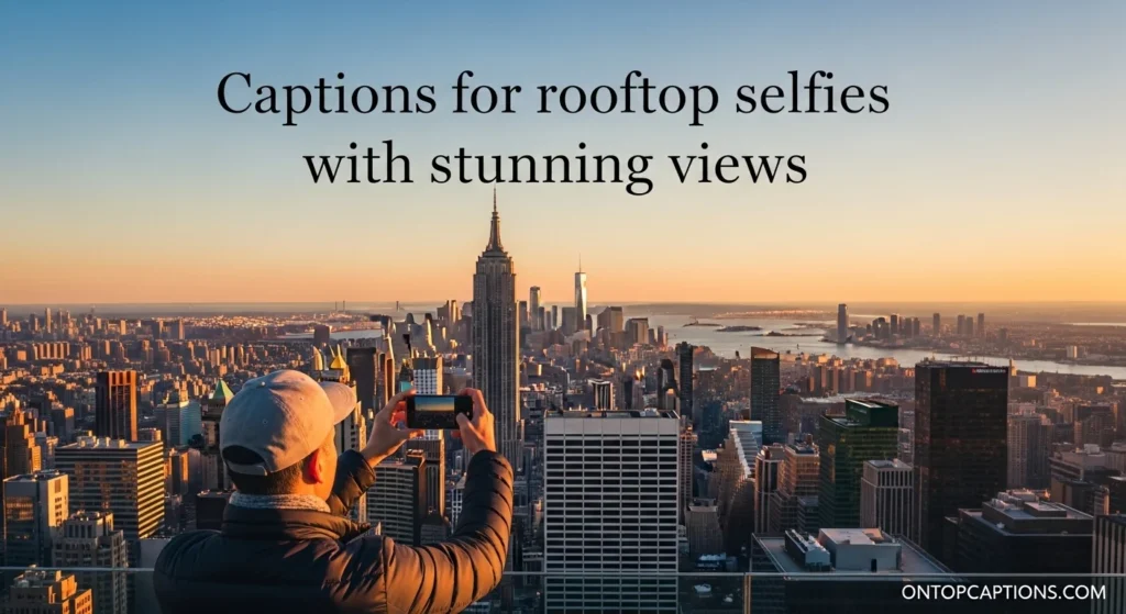 Captions for rooftop selfies with stunning views
