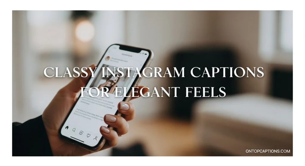 Classy Instagram Captions for Elegant Feels