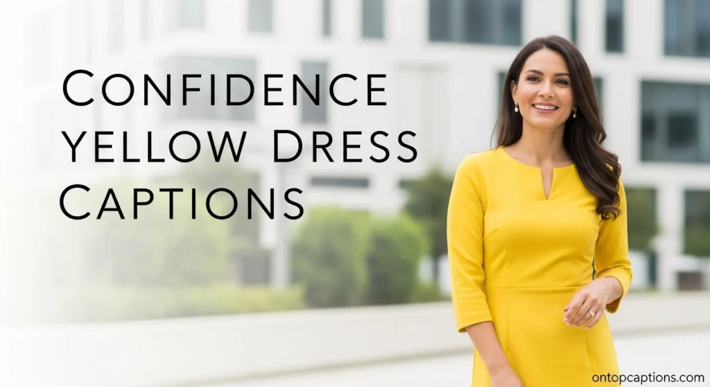 Confidence Yellow Dress Captions