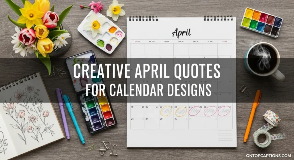 Creative April Quotes for Calendar Designs