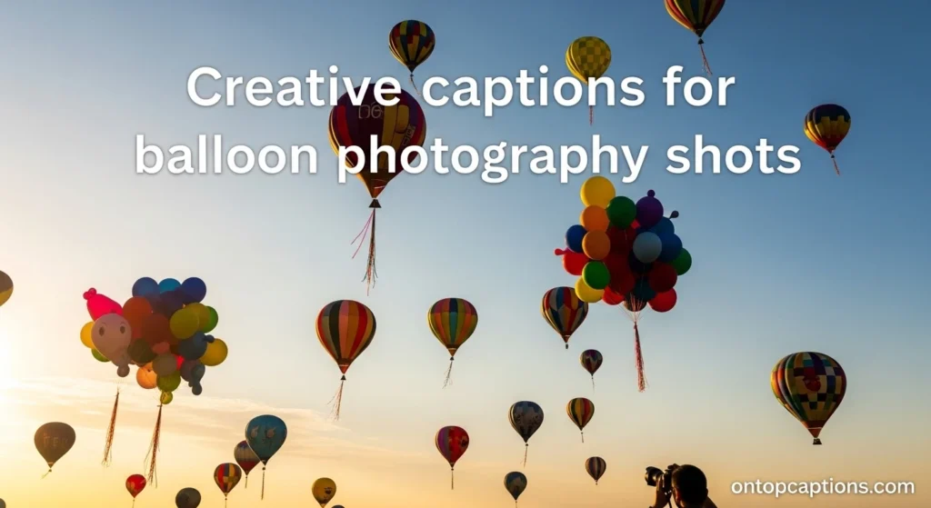 Creative captions for balloon photography shots