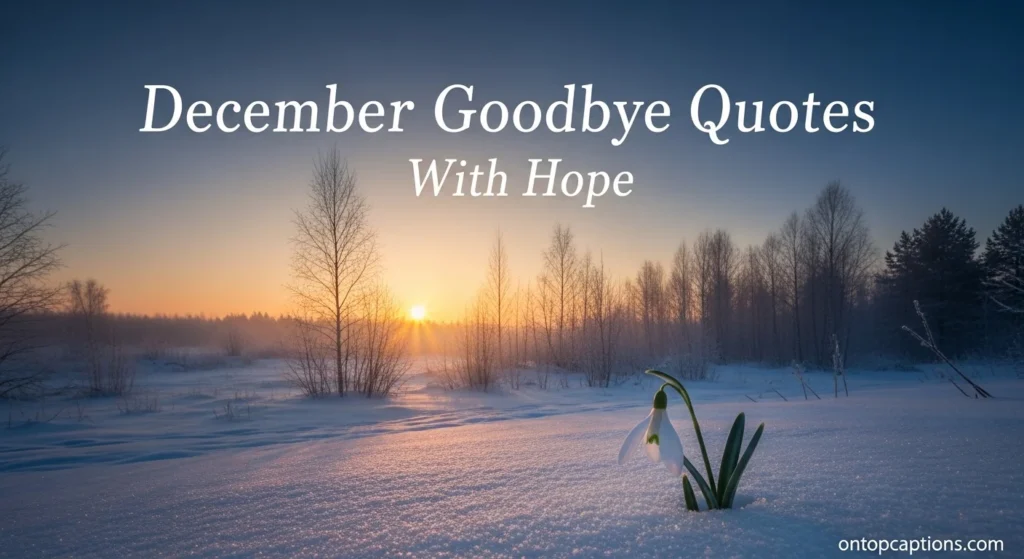 December Goodbye Quotes With Hope