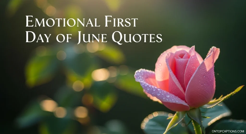 Emotional First Day of June Quotes