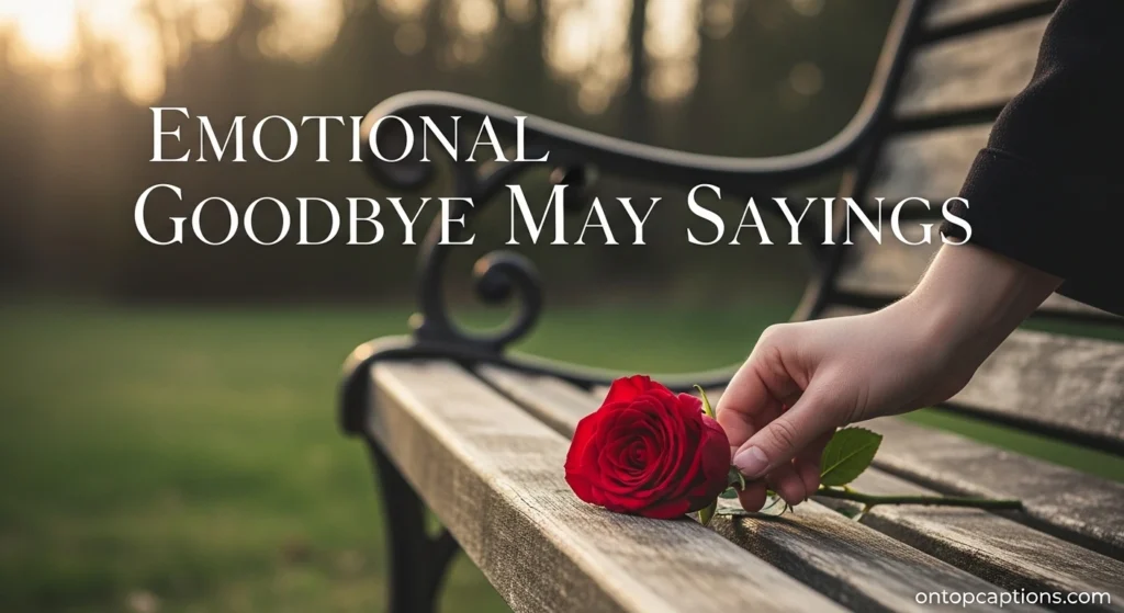 Emotional Goodbye May Sayings