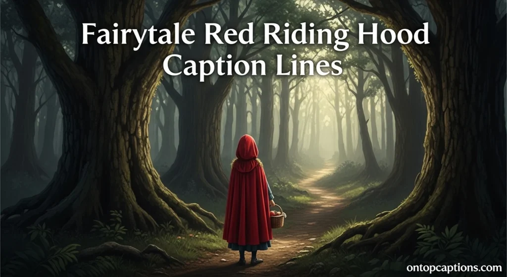 Fairytale Red Riding Hood Caption Lines
