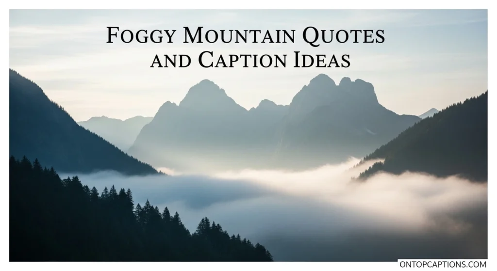 Foggy Mountain Quotes and Caption Ideas