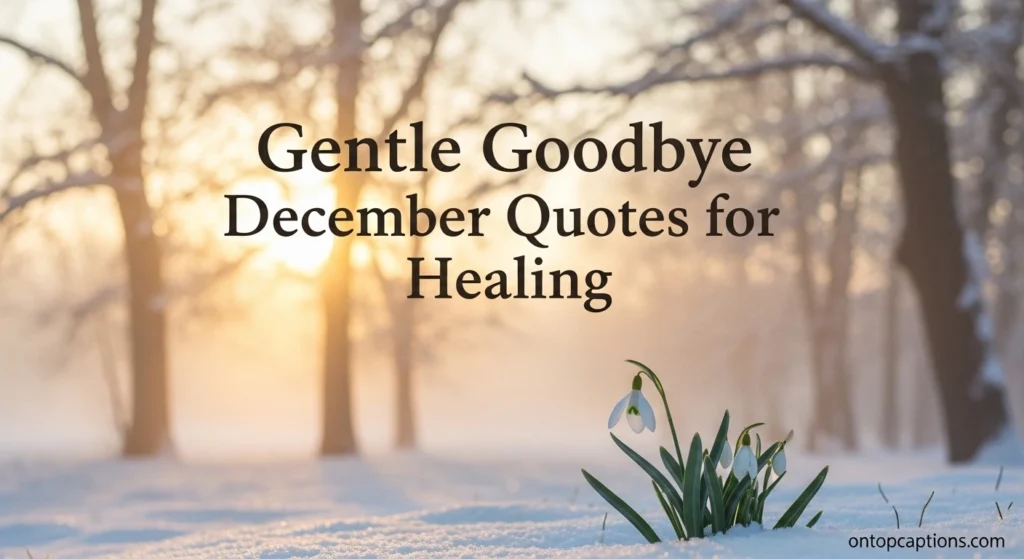 Gentle Goodbye December Quotes for Healing