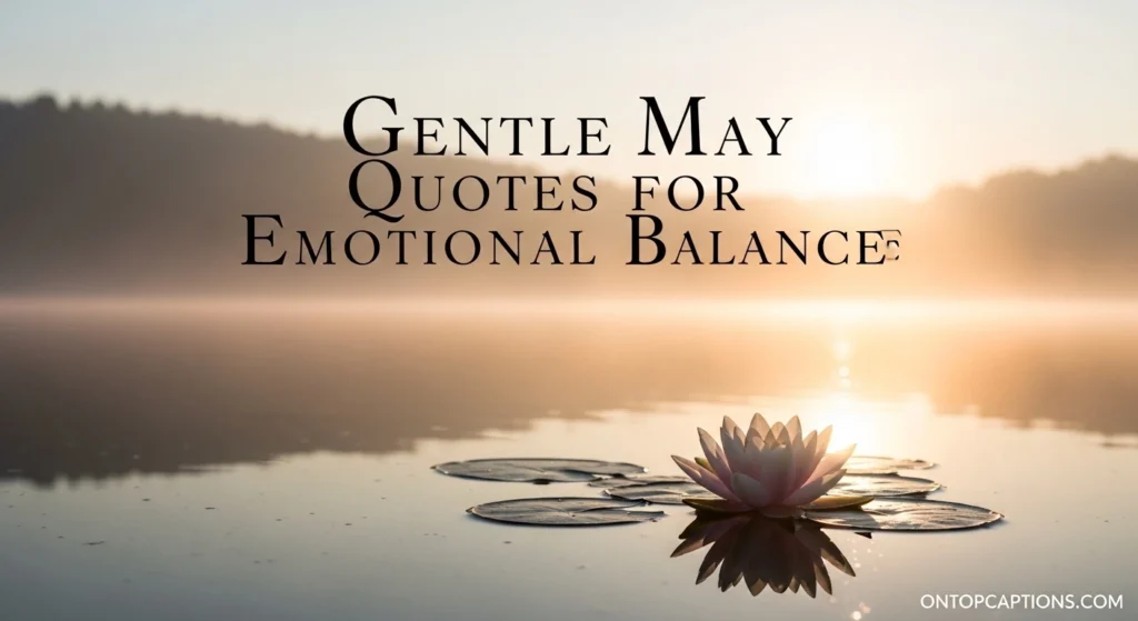 Gentle May Quotes for Emotional Balance